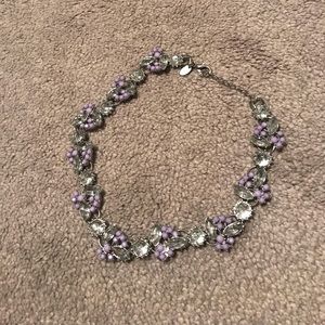 Purple diamond necklace